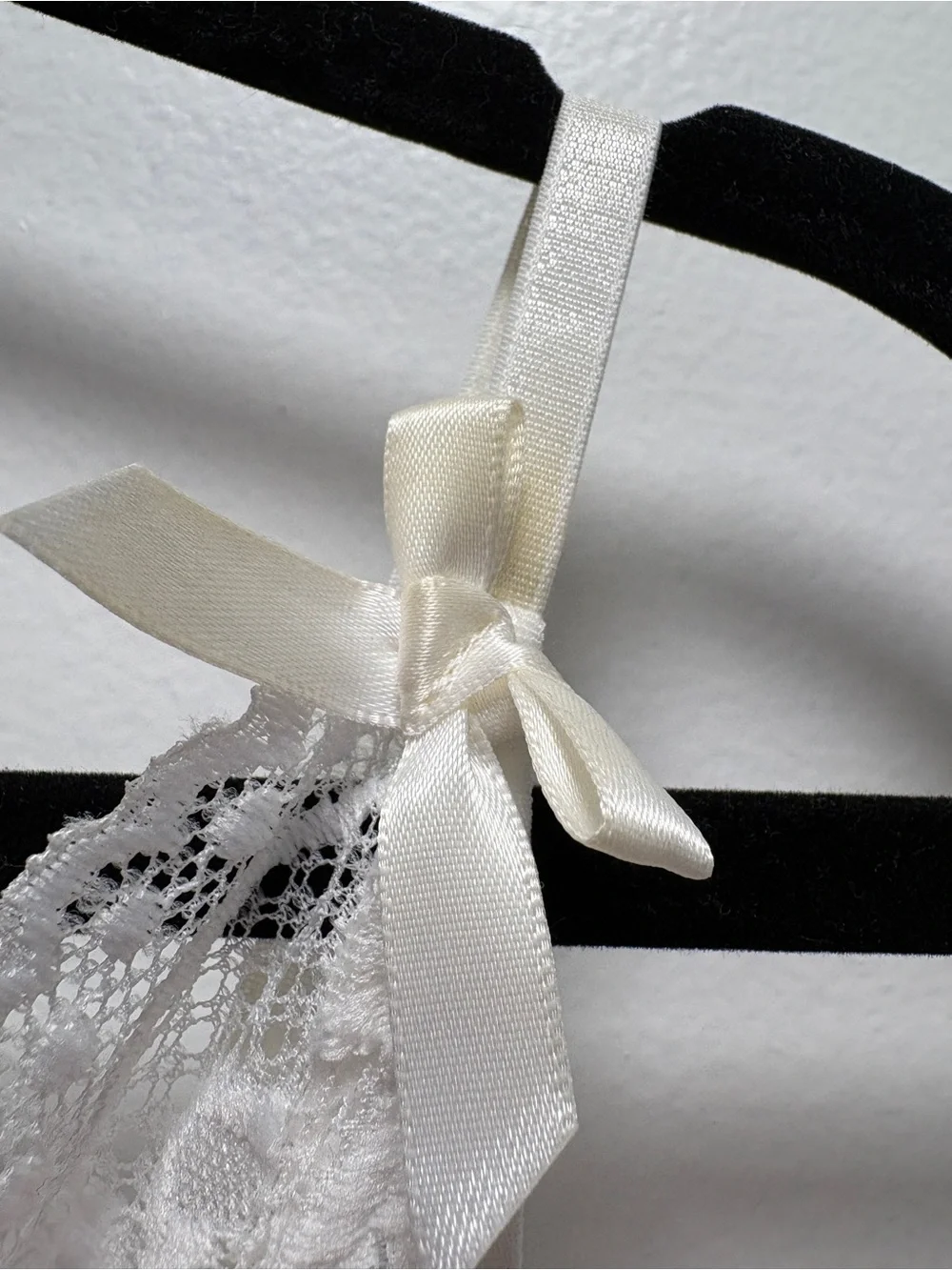 Lace Chemise with Garter Straps - White